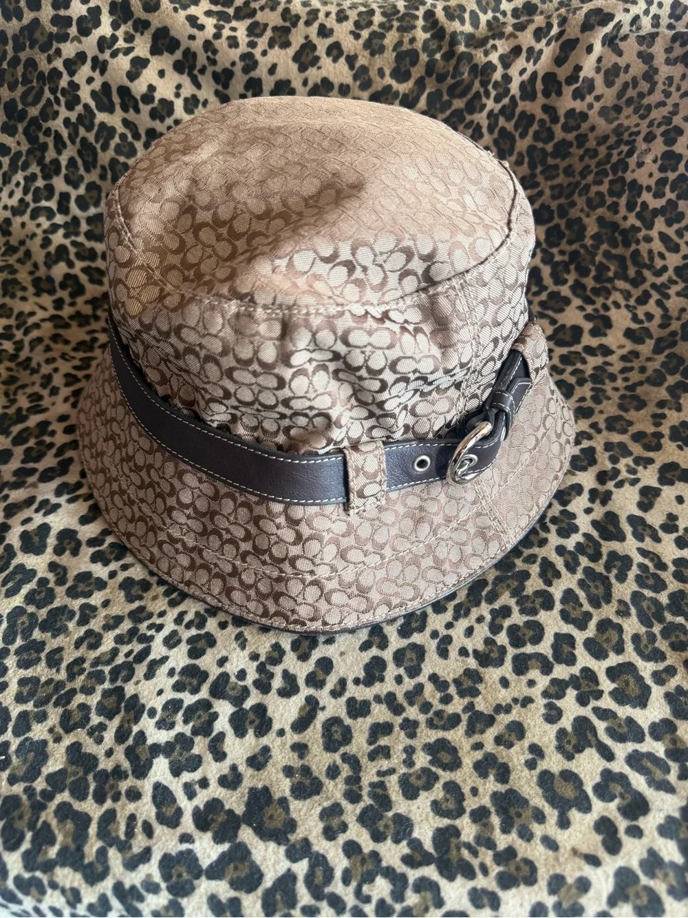 Vintage Y2K brown Coach bucket hat